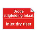 Droge stijgleiding inlaat - Inlet dry riser