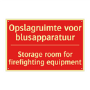 Opslagruimte voor blusapparatuur - Storage room for firefighting equipment