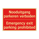 Nooduitgang parkeren verboden - Emergency exit parking prohibited