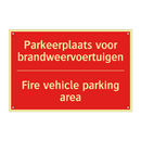 Parkeerplaats voor brandweervoertuigen - Fire vehicle parking area