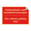 Parkeerplaats voor brandweervoertuigen - Fire vehicle parking area