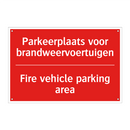 Parkeerplaats voor brandweervoertuigen - Fire vehicle parking area
