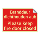 Branddeur dichthouden aub - Please keep fire door closed