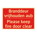 Branddeur vrijhouden aub - Please keep fire door clear