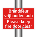 Branddeur vrijhouden aub - Please keep fire door clear