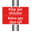 Klep gas afsluiter - Valve gas shut-off