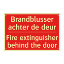Brandblusser achter de deur - Fire extinguisher behind the door