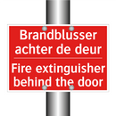 Brandblusser achter de deur - Fire extinguisher behind the door