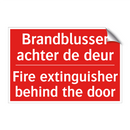 Brandblusser achter de deur - Fire extinguisher behind the door