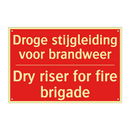 Droge stijgleiding voor brandweer - Dry riser for fire brigade