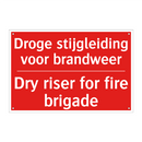 Droge stijgleiding voor brandweer - Dry riser for fire brigade
