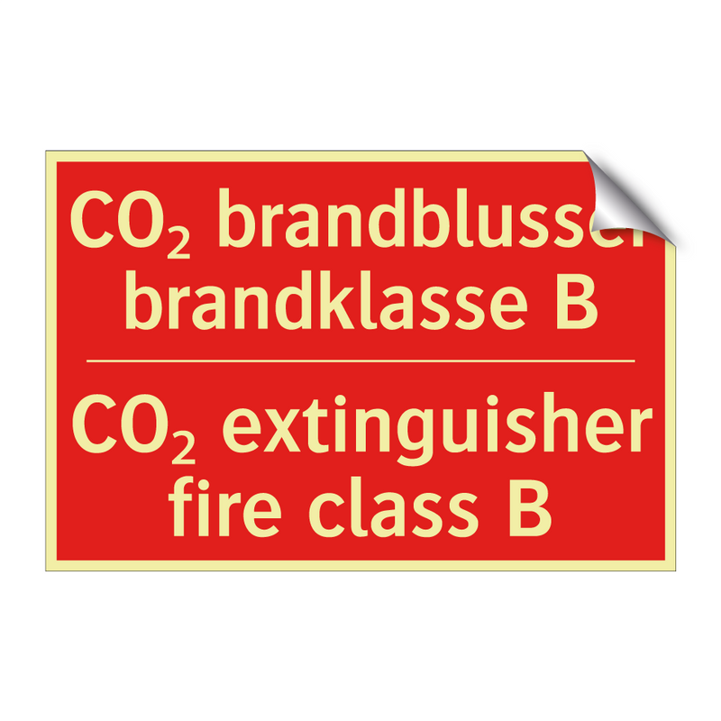 CO₂ brandblusser brandklasse B - CO₂ extinguisher fire class B