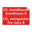 CO₂ brandblusser brandklasse B - CO₂ extinguisher fire class B