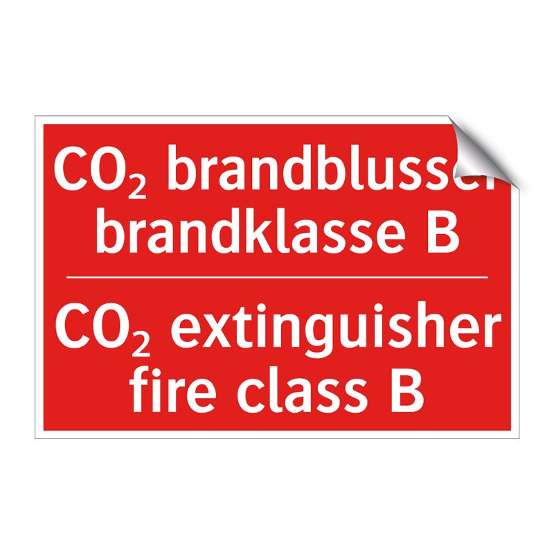 CO₂ brandblusser brandklasse B - CO₂ extinguisher fire class B
