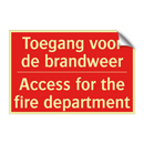 Toegang voor de brandweer - Access for the fire department
