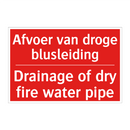 Afvoer van droge blusleiding - Drainage of dry fire water pipe