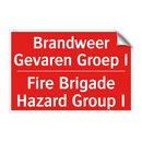 Brandweer Gevaren Groep I - Fire Brigade Hazard Group I