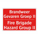 Brandweer Gevaren Groep II - Fire Brigade Hazard Group II
