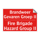 Brandweer Gevaren Groep II - Fire Brigade Hazard Group II