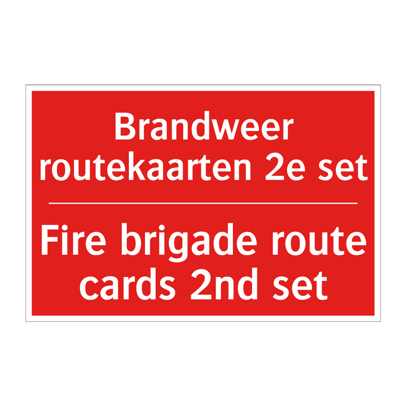 Brandweer routekaarten 2e set - Fire brigade route cards 2nd set