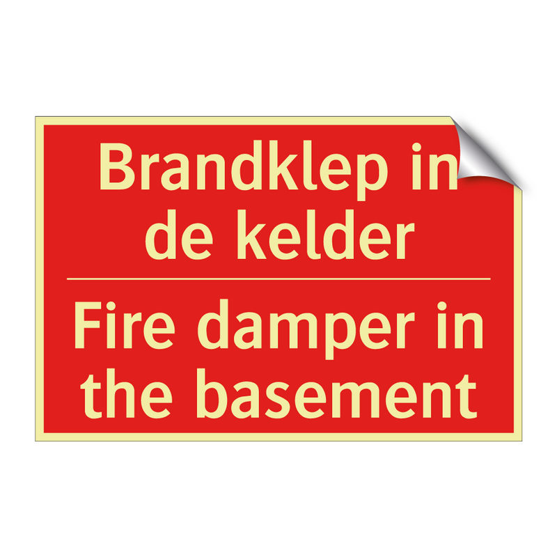 Brandklep in de kelder - Fire damper in the basement