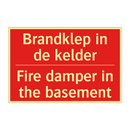 Brandklep in de kelder - Fire damper in the basement