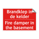 Brandklep in de kelder - Fire damper in the basement