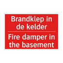 Brandklep in de kelder - Fire damper in the basement