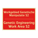 Werkgebied Genetische Manipulatie S2 - Genetic Engineering Work Area S2