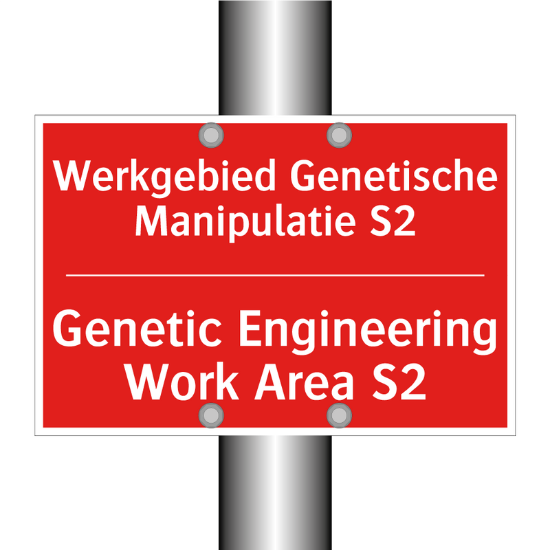 Werkgebied Genetische Manipulatie S2 - Genetic Engineering Work Area S2