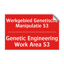 Werkgebied Genetische Manipulatie S3 - Genetic Engineering Work Area S3