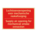 Luchttoevoeropening voor mechanische rookafzuiging /.../ - Supply air opening for mechanical smoke /.../