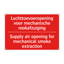Luchttoevoeropening voor mechanische rookafzuiging /.../ - Supply air opening for mechanical smoke /.../