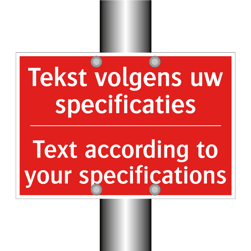 Tekst volgens uw specificaties - Text according to your specifications