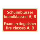 Schuimblusser brandklassen A, B - Foam extinguisher fire classes A, B