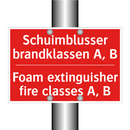 Schuimblusser brandklassen A, B - Foam extinguisher fire classes A, B