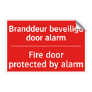 Branddeur beveiligd door alarm - Fire door protected by alarm