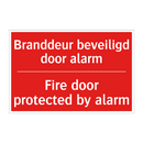 Branddeur beveiligd door alarm - Fire door protected by alarm