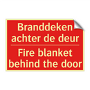Branddeken achter de deur - Fire blanket behind the door
