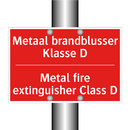 Metaal brandblusser Klasse D - Metal fire extinguisher Class D