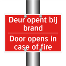 Deur opent bij brand - Door opens in case of fire
