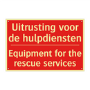 Uitrusting voor de hulpdiensten - Equipment for the rescue services
