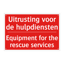 Uitrusting voor de hulpdiensten - Equipment for the rescue services