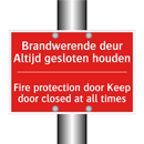 Brandwerende deur Altijd gesloten houden - Fire protection door Keep door closed at /.../