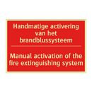 Handmatige activering van het brandblussysteem /.../ - Manual activation of the fire extinguishing /.../