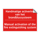 Handmatige activering van het brandblussysteem /.../ - Manual activation of the fire extinguishing /.../