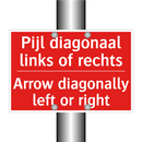 Pijl diagonaal links of rechts - Arrow diagonally left or right