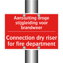 Aansluiting droge stijgleiding voor brandweer /.../ - Connection dry riser for fire department