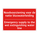 Noodvoorziening voor de natte bluswaterleiding /.../ - Emergency supply to the wet extinguishing /.../