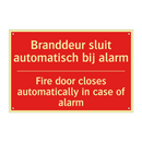 Branddeur sluit automatisch bij alarm - Fire door closes automatically in case of /.../